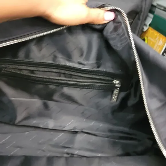 Versace Perfume Black Overnight Carry All Tote Bag Nylon